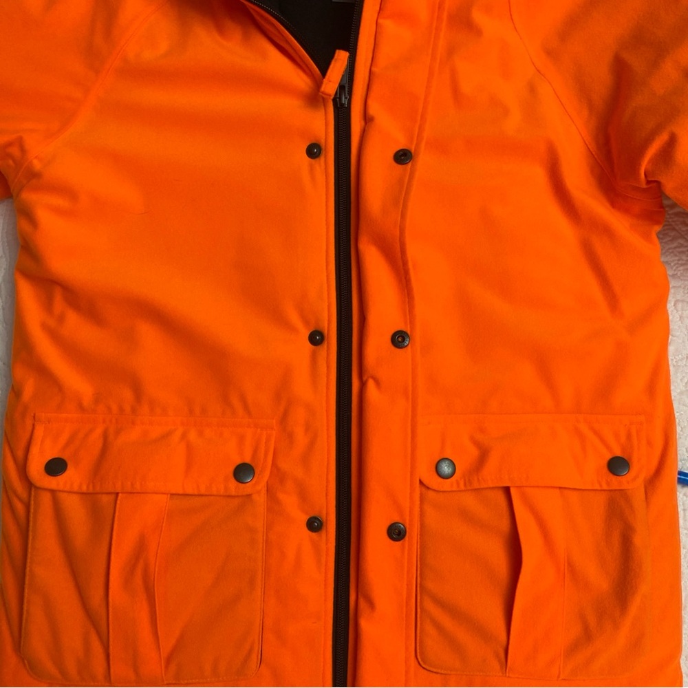 Cabela’s Herters Blaze Orange Insulated Hooded Hunting Coat Size Large - Picture 6 of 6